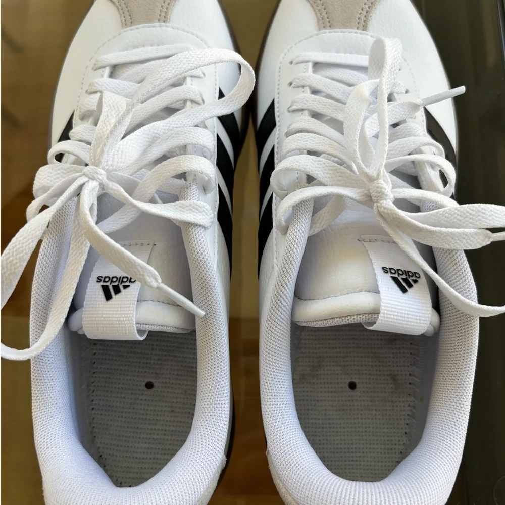 Adidas VL Court 3.0 Sneakers size 8.5, White, Black, and Gray - Picture 3 of 3